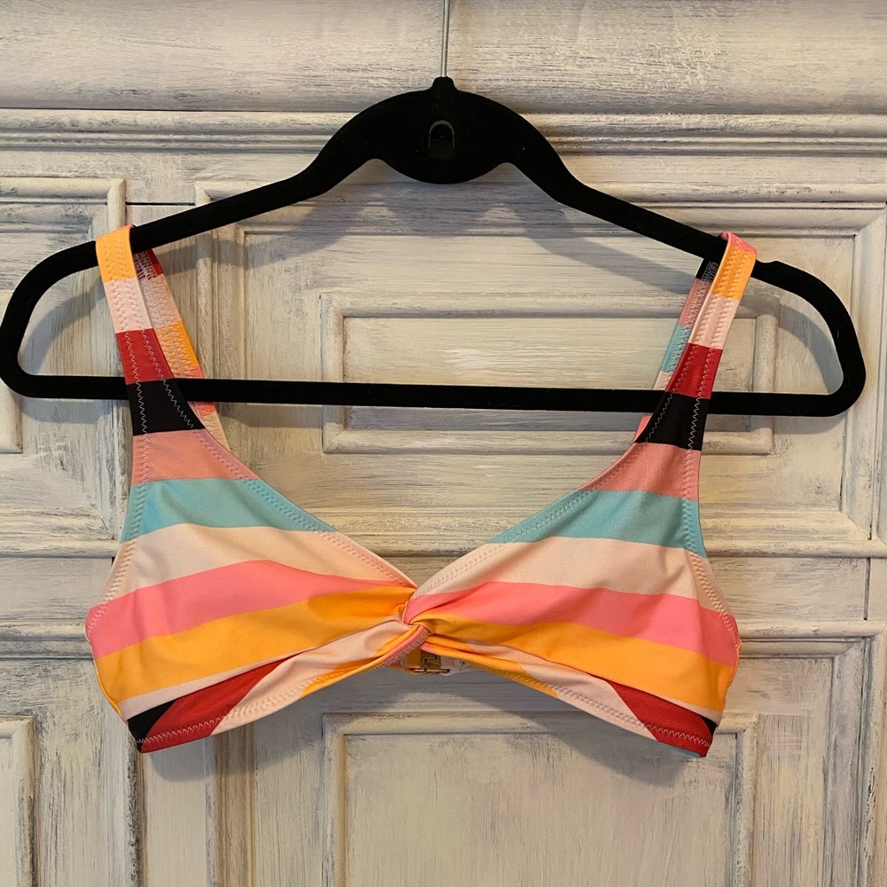 Solid and Striped Swim Top